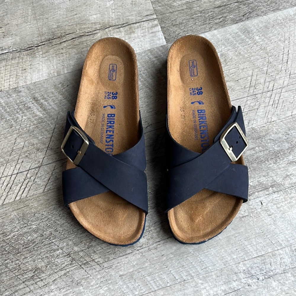 Birkenstock Limited Edition Siena Soft Footbed Midnight Nubuck size 38 (7.5) NEW